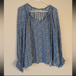Loft floral Blue Women's Top